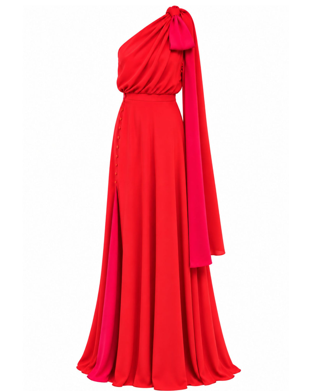 Aleana – Wendbares One-Shoulder-Abendkleid mit Schal