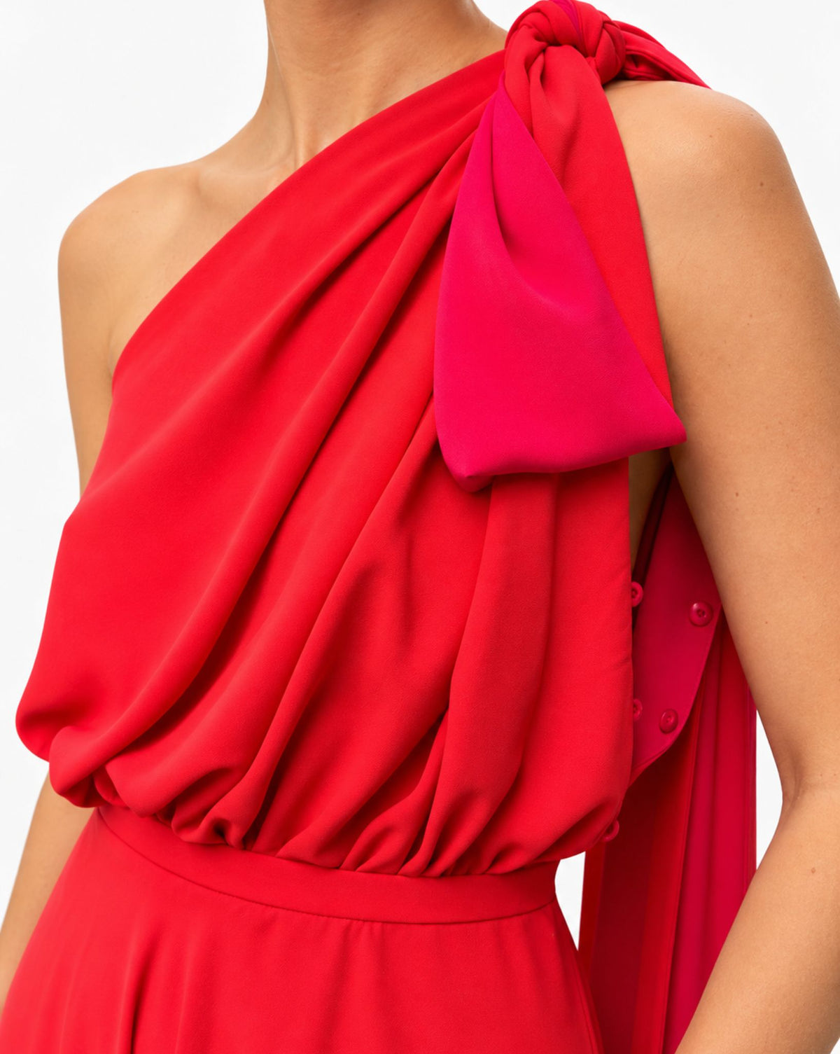 Aleana – Wendbares One-Shoulder-Abendkleid mit Schal