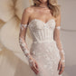 Sheyniss – Korsett-Brautkleid mit Herzausschnitt, besticktem Tüll und gerafftem Tüll-Bolero