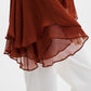 Therese Tie Neck Ruffled Chiffon Blouse