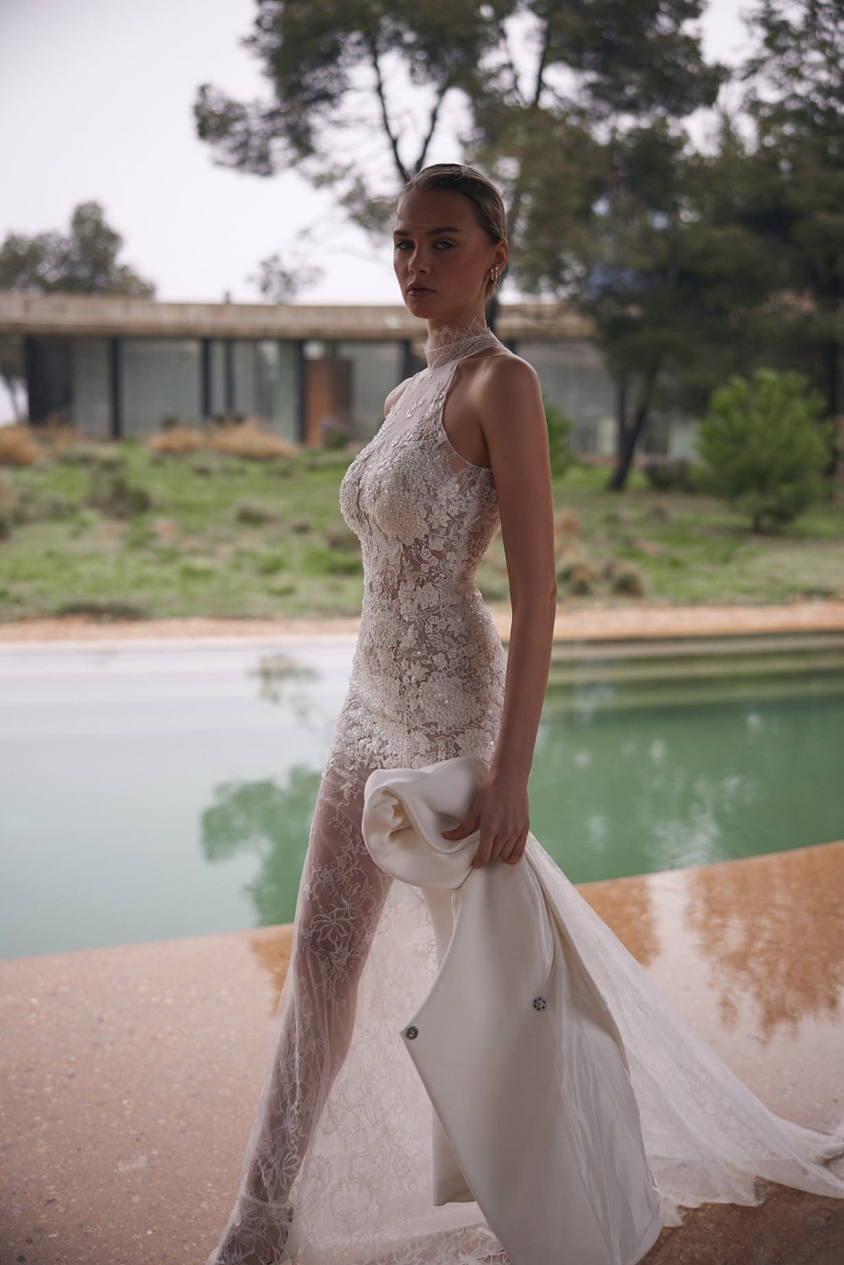Illusion Set – Halbtransparentes Meerjungfrauen-Brautkleid mit Statement-Jackett