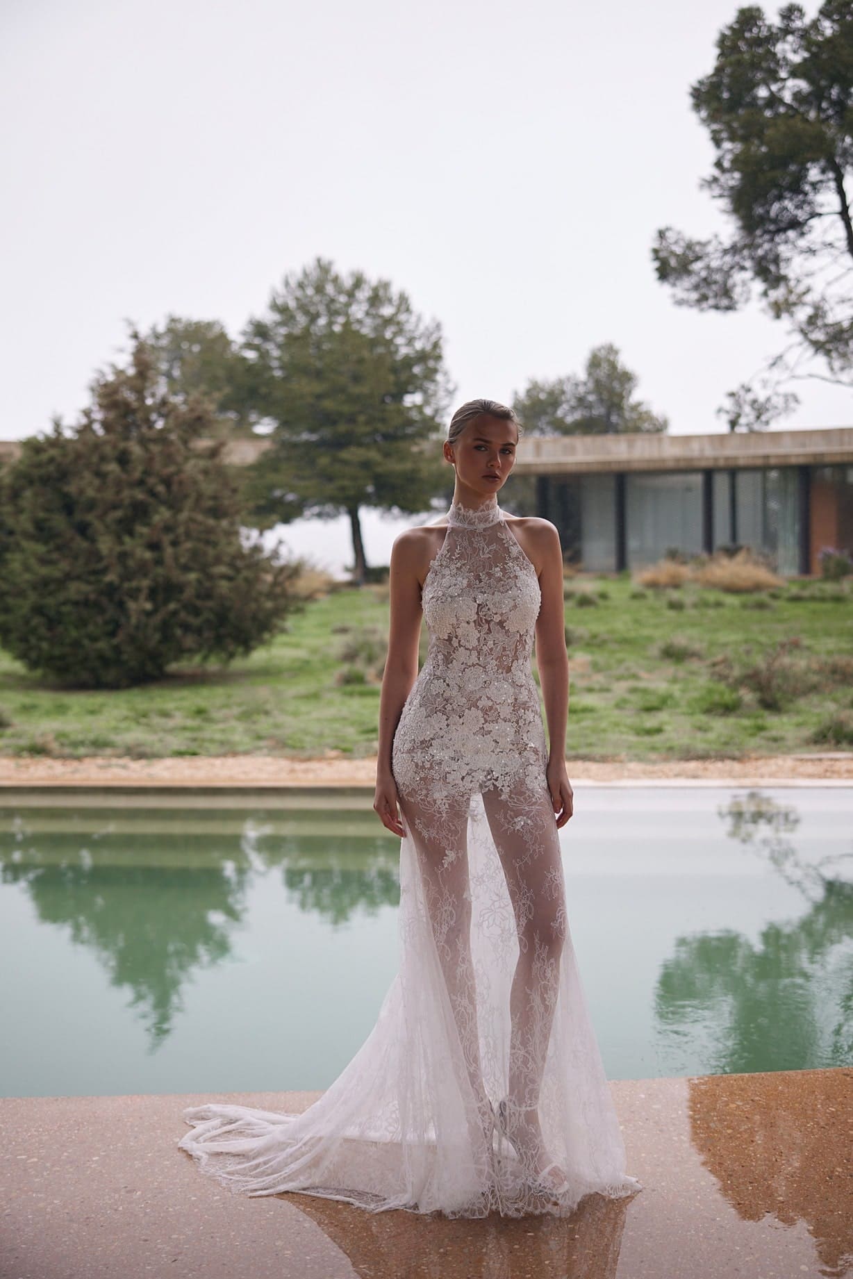 Illusion Set – Halbtransparentes Meerjungfrauen-Brautkleid mit Statement-Jackett