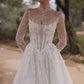 Visage – Brautkleid mit halbtransparente Corsage und floralen 3D-Details