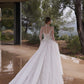 Visage – Brautkleid mit halbtransparente Corsage und floralen 3D-Details